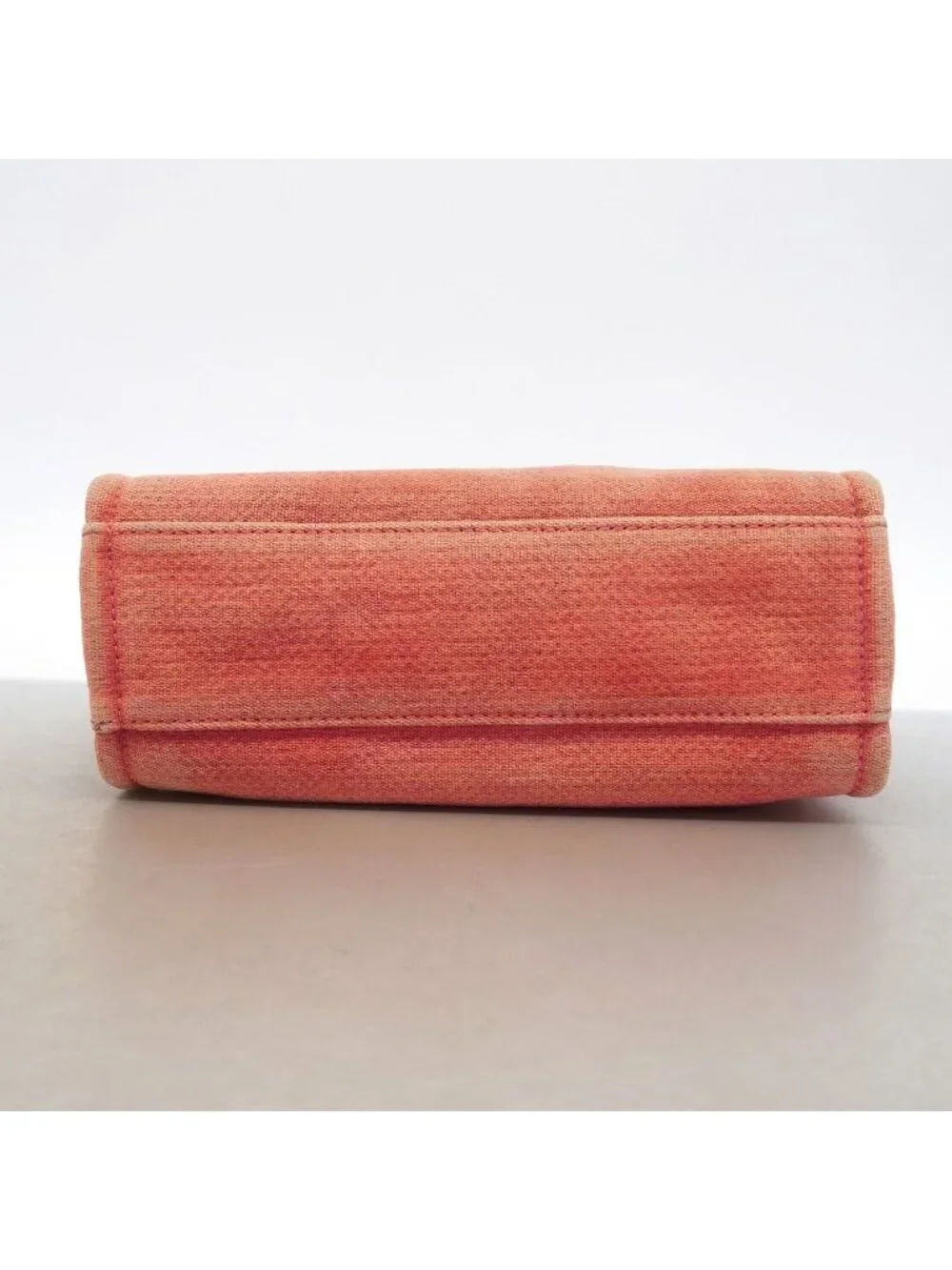 Chanel Tote Deauville Canvas Red Silver
